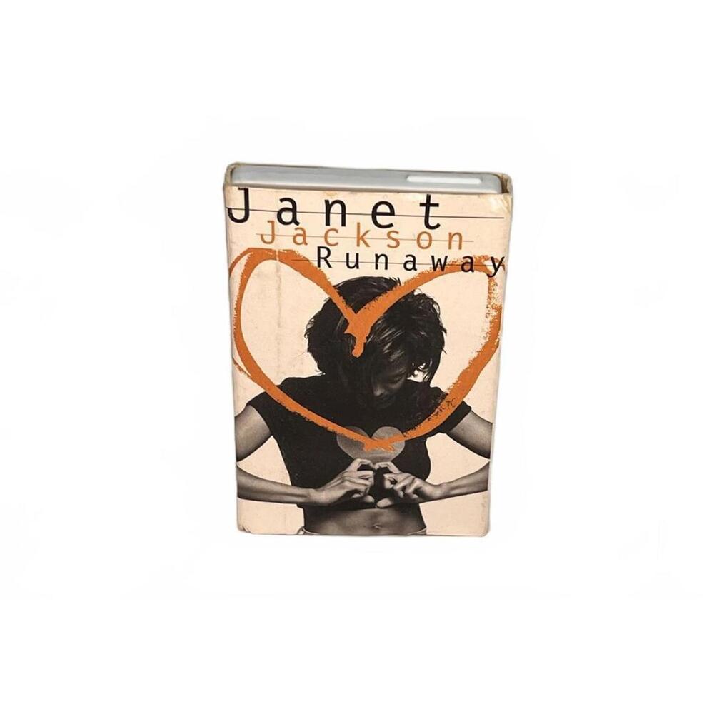 VTG 90s 1995 Janet Jackson Runaway Single + Remix Cassette Tape R&B Pop Slow Jam